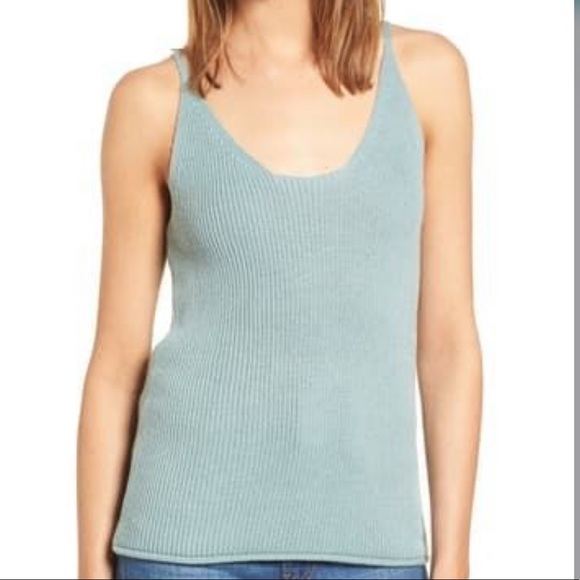 Cotton Emporium Tops - Cotton Emporium Double Scoop Sweater Tank NWT L